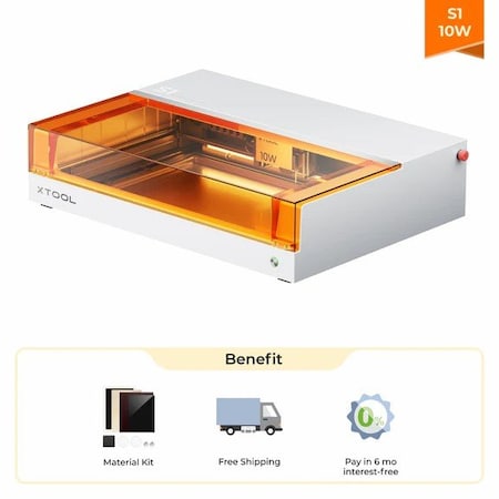 Xtool Enclosed Diode Laser Cutter and Engraver.  S1 10W MXD-K101-001